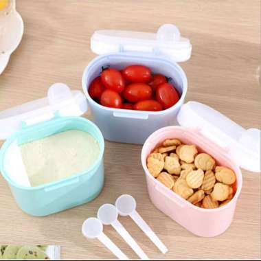Kotak SUSU 800 ml Tempat Penyimpanan Bubuk Susu Bayi Portable PINK