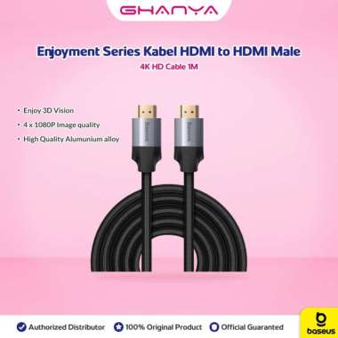 Baseus Enjoyment Series Kabel HDMI to HDMI Male 4K HD Cable 1M 1 Meter PC Komputer Smart TV Laptop