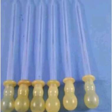 Pipet tetes kaca / Pipet Dot kuning ( isi 5 pcs) pendek