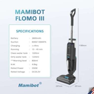 Mamibot Multifunction Cordless Floor Washer & Vacuum Cleaner Flomo Multicolor