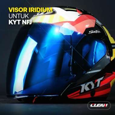 CLEAN Kaca Helm Iridium (No.43) KYT NFJ Half face Revo Red