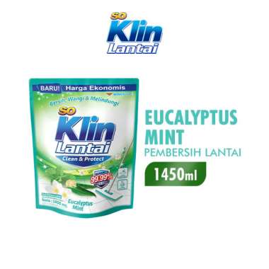 Soklin Pembersih Lantai Clean & Protect Eucalyptus Mint 1450 mL
