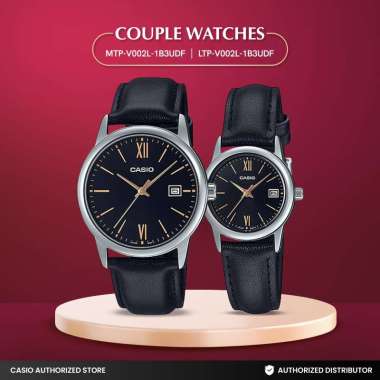 Jam Tangan Couple Casio MTP-V002L-1B3UDF x LTP-V002L-1B3UDF