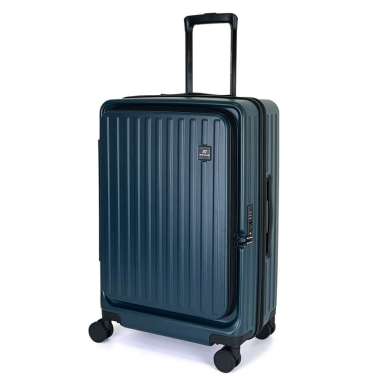 Navy Club Emerald Koper Hardcase PC - 4 Roda Putar TSA Lock - Size 25 Inch Dark Green