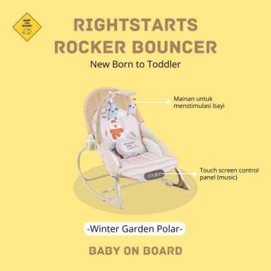 Rightstarts Rocker Bouncer - Kursi Bayi Merah Muda
