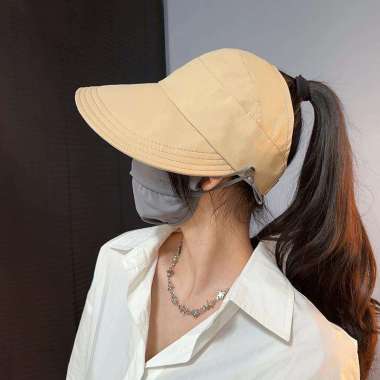 FG Topi Wanita Pelindung UV Matahari Topi Gaya Korea Terbaru Import Topi Cadar Visor Lipat Bucket Mu