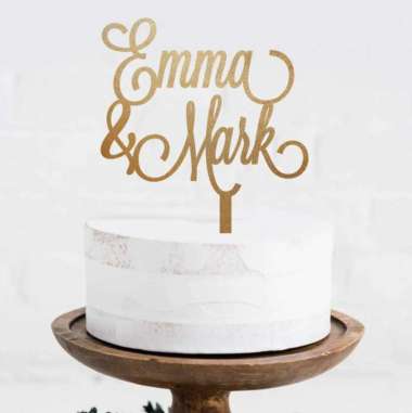 Custom Cake Topper Couple Wedding Engagement Topper Akrilik 10cm