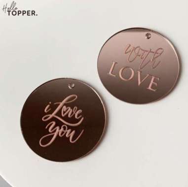 Hang Tag Valentine Hang Tag | Hiasan Hampers Gift Tag Hang Tag Bulat rosegold mirror 04