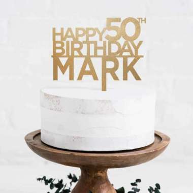 Custom Cake Topper Acrylic | Topper Kue Akrilik Custom Tulisan Akrilik 17cm