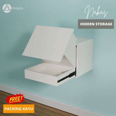 Adapta - Laci Dinding Dengan Hidden Storage Minimalis - Nakas Dengan Laci Tersembunyi dengan Kunci C