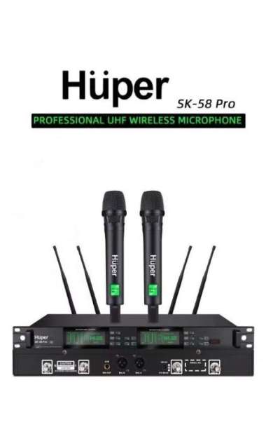 HUPER SK58 PRO / SK 58 PRO / SK58PRO Dual-Channel MICROPHONE WIRELESS