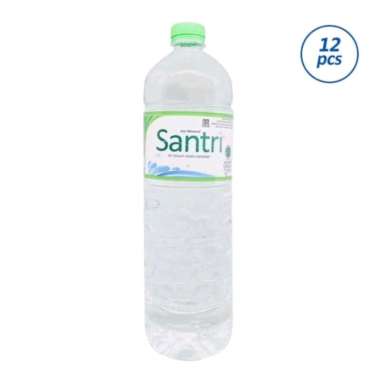 Santri Air Mineral Botol 1500 ml - 1 Dus Isi 12 Botol