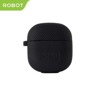 Robot Airbuds T60 Case Liquid Silicone Pelindung Cover TWS Hitam
