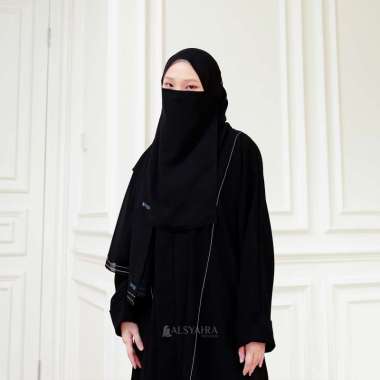 Alsyahra Exclusive Cadar Tali Basic Chiffon Silk Jetblack