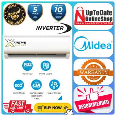 AC MIDEA MSIAF-05CRDN2X MSIAF05 05CRDN2X 1/2 PK INVERTER SUPER LOW WATT MIDEA AC 0.5PK SPLIT INVERTE