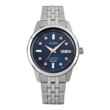 Jam Tangan Wanita Alba AL4669X1 Ladies Automatic Blue Dial Stainless Steel Strap