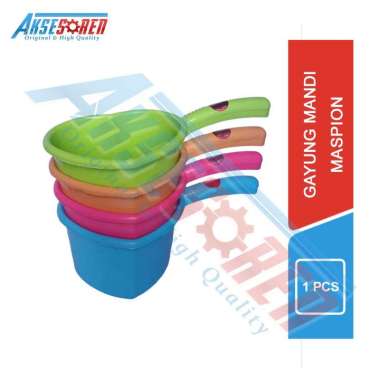 Aksesoren Gayung Plastik Maspion [1 Pcs] / Gayung Mandi Motif Hati Love / Cibuk Alat Peralatan Kamar