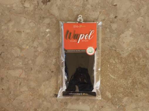 Soka Kaos Kaki Muslimah Wudhu Jempol Katun Wupol Black