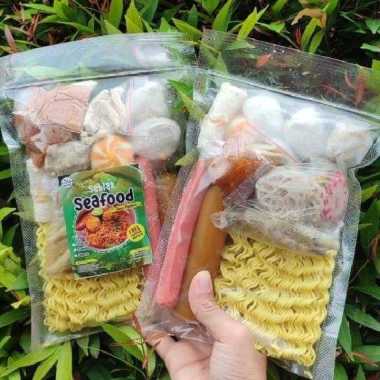 Seblak seafood instan bakso