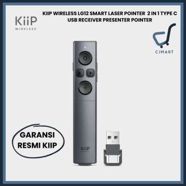 KIIP WIRELESS LG12 SMART LASER POINTER 2-IN-1 TYPE-C USB RECEIVER PRESENTER POINTER