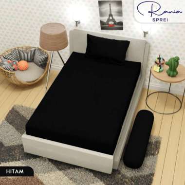 Sprei Rania Polos Tanpa Embos Aneka Warna 90x200 Hitam