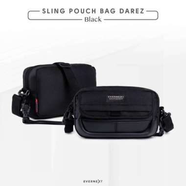 Tas Selempang Pria Sling Bag Darez Pouch Bag Pria Waist Bag Pria - NAVY BLACK