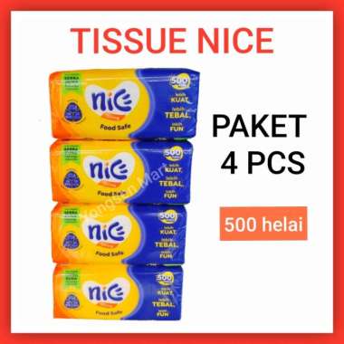 ( 4 PCS ) Tisu tissue NICE 500 helai facial tissue 250 sheet 2 ply