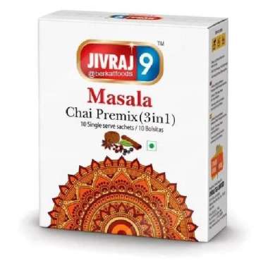 Jivraj 9 Masala Chai Premix Instant Tea / Teh Rempah Mix India Sachets