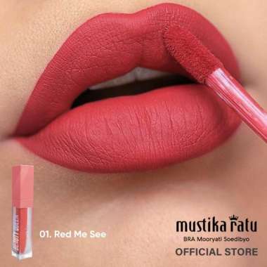 Beauty Queen Ultraluscious Matte Lip Cream Mustika Ratu 01 Red Me See