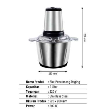 VISHAL Jumbo chopper Blender Elektrik Penggiling Penggiling Mixer Fruit Veg Blender Daging VS-1822 B