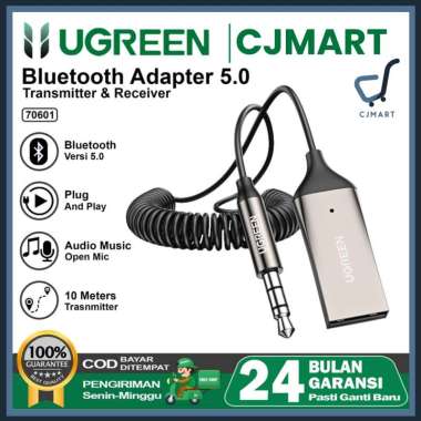 UGREEN Kabel Bluetooth Car Receiver Head Unit AUX 3.5mm Audio Adapter