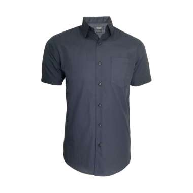 Redcliff Kemeja Pria Polos Pendek Hitam 6BK011303 L