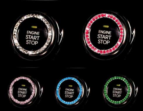 PREMIUM DAD RING DIAMOND ENGINE START BUTTON/Full Diamond Cover RingTombol Start Stop Engine DAD/DIA