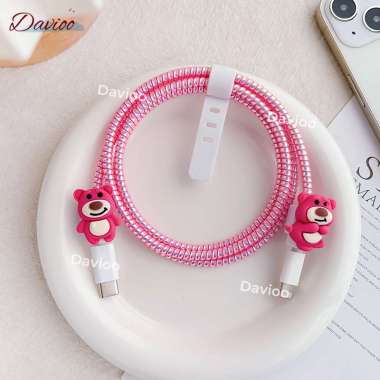 1 Set 4 item Pelindung Kabel Charger Kabel Data Kawat Kabel Data HP Untuk Iphone Samsung Xiaomi Oppo