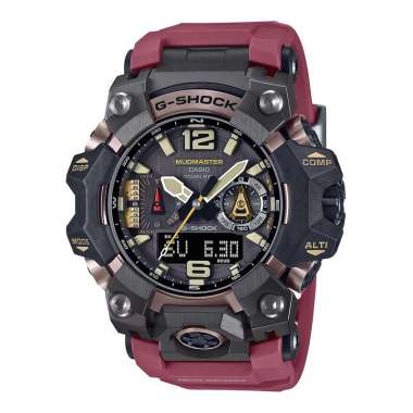 Jam Tangan Pria Casio G-Shock Mudmaster GWG-B1000-1A4DR Master Of G-Land Digital Analog Dial Red Res