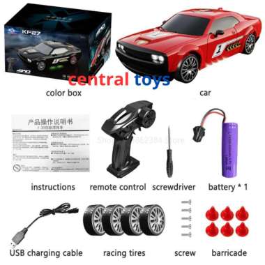 KF27 rc mini drift 4WD FAST AND FURIOUS model car replica 2.4gz rc car Merah