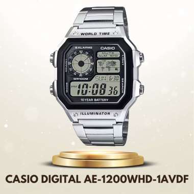 Casio Digital AE-1200WHD-1AVDF Jam Tangan Original
