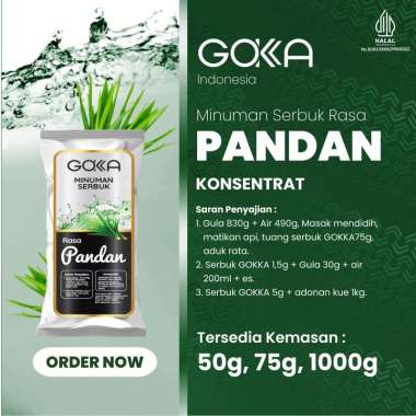 Minuman Bubuk / Powder Minuman Gokka Rasa Pandan Kemasan 50gr