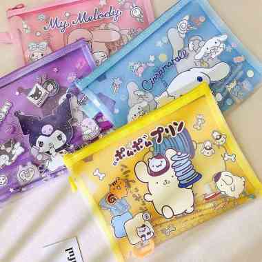 Stationery Set Tas Kotak Pensil SANRIO Pouch Buku Souvenir Goodie Bag RANDOM aja