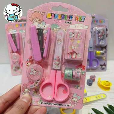 Stationery Set Tas Kotak Pensil SANRIO Pouch Buku Souvenir Goodie Bag Set Melody
