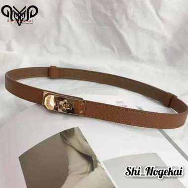 IKAT PINGGANG IMPORT KELLY BELT WANITA KULIT L060 brown