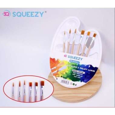 Kuas Set + Palet Lukis Squeezy BR-SQ569-7