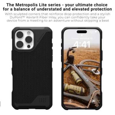 UAG Metropolis LT Case iPhone 16 Pro Max / Pro - Magsafe Casing iPhone 16 Pro Max Black