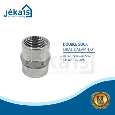 DOUBLE SOCK DRAT DALAM 1/2 INCH | DOUBLE NEPEL DRAT DALAM