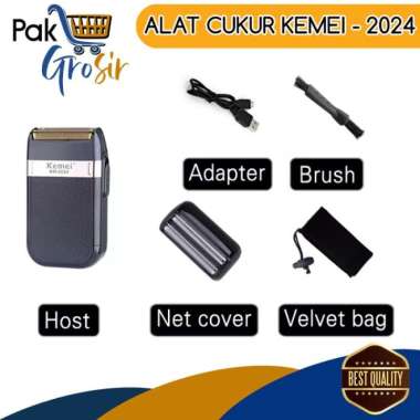Kemei KM 2024 Shaving Alat Cukur Jenggot Kumis Shaver Barbershop