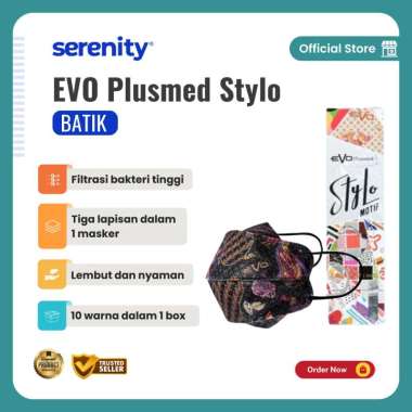 Masker EVO Plusmed Stylo Batik - 4D Surgical Face Mask
