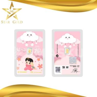 LOGAM MULIA MICRO GOLD EMASKU 0.1 GRAM BABY GIRL SERIES