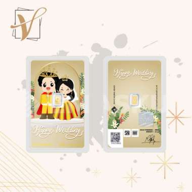 Micro Gold Logam Mulia Emasku Happy Wedding 0.1 Gram