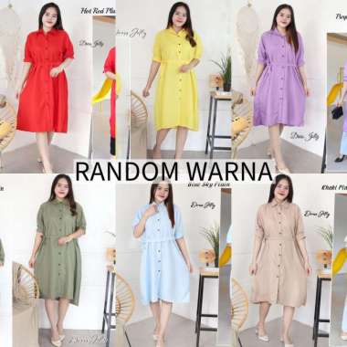 OBRAL CUCI GUDANG SERBA 19 Piyama Daster Dewasa Jolly / Dress Jolly Kancing PLAIN Polos