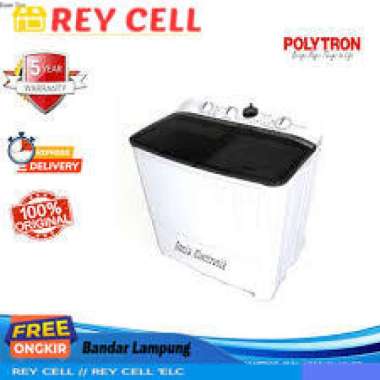 POLYTRON Mesin cuci 2 tabung Primadona Giant series hijab 10 Kg PWM 1082B LUAR KOTA